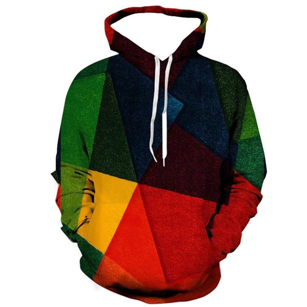 3D Graphic Printed Hoodies Geometric Patterns