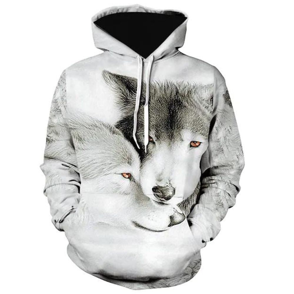 3D Graphic Printed Hoodies Wolf