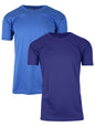2-Pack Men's Short Sleeve Moisture-Wicking Quick Dry Performance Crew Neck Tee (S-2XL)