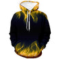 3D Graphic Printed Hoodies Flame