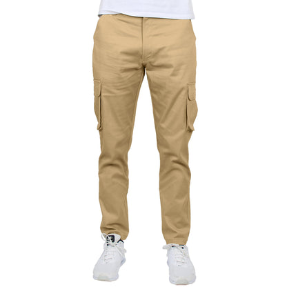 2-Pack Men's Flex-Stretch Cotton Cargo Pants – Comfortable, Durable & Versatile (31-Inch Inseam)