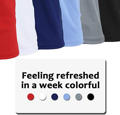 3-Pack Men's Short Sleeve Polo Shirts – Moisture-Wicking, Stretch Knit, Tagless, Regular Fit for All-Day Comfort