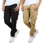 2-Pack Men's Flex-Stretch Cotton Cargo Pants – Comfortable, Durable & Versatile (31-Inch Inseam)