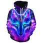 3D Graphic Printed Hoodies Wolf