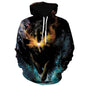 3D Graphic Printed Hoodies Wolf