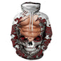 3D Graphic Printed Hoodies Pectorales