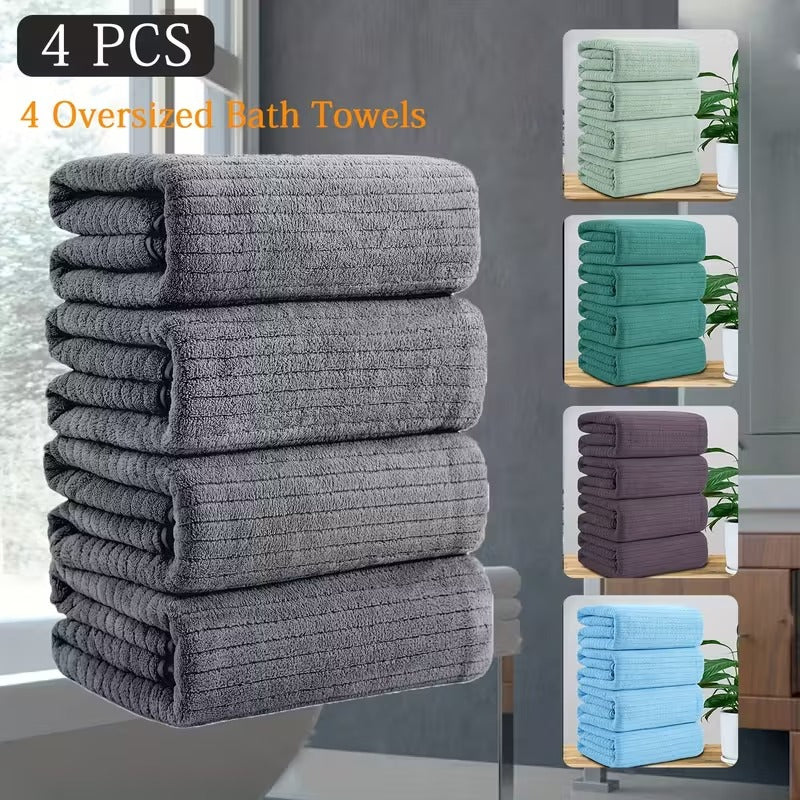 4 pack oversized bath towels set 35 x70 extra large towel