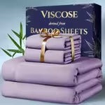 4pcs bamboo cooling bedding extra deep pocket breathable