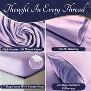 4pcs bamboo cooling bedding extra deep pocket breathable
