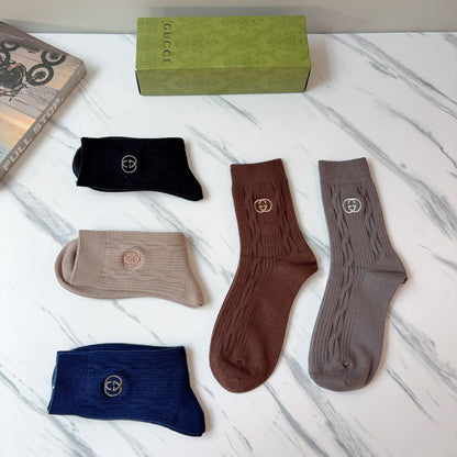 5-Pair Comfort Socks Set (1 BOX)-35